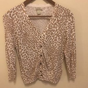 Leopard print, 3/4 sleeve sweater